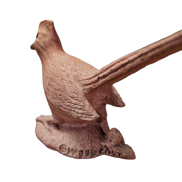 Vintage Roadrunner Pecan Shell Resin Figurine Sculpture 1985 Diane Gifts - Picture 3 of 5